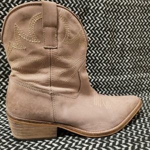Vintage cowboy bootie Made in Spain light grey - 9